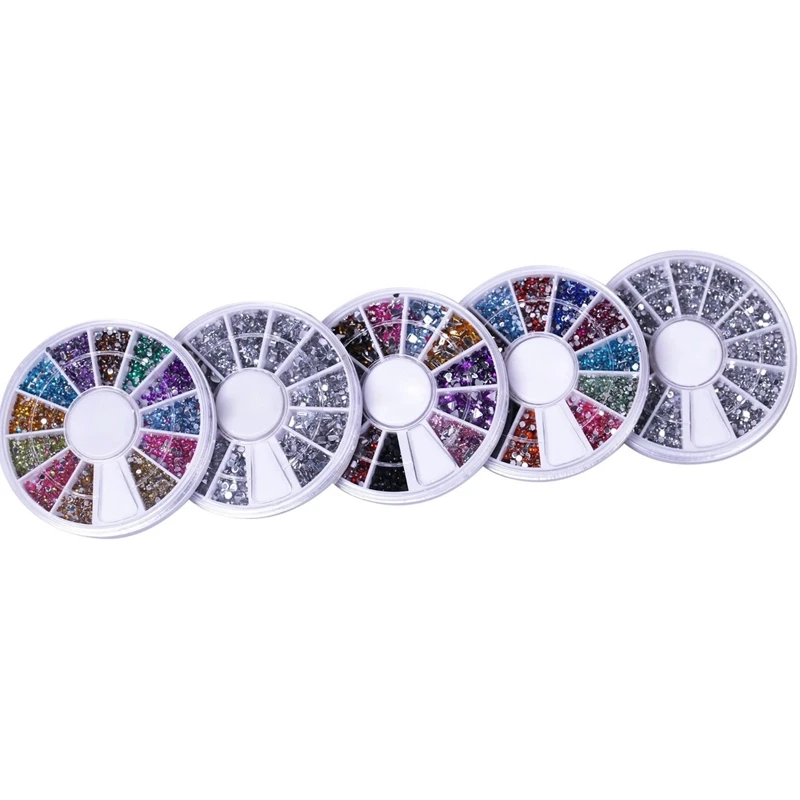 29 шт Набор для дизайна ногтей: 24 цвета Блестящий порошок блеск ложного УФ геля