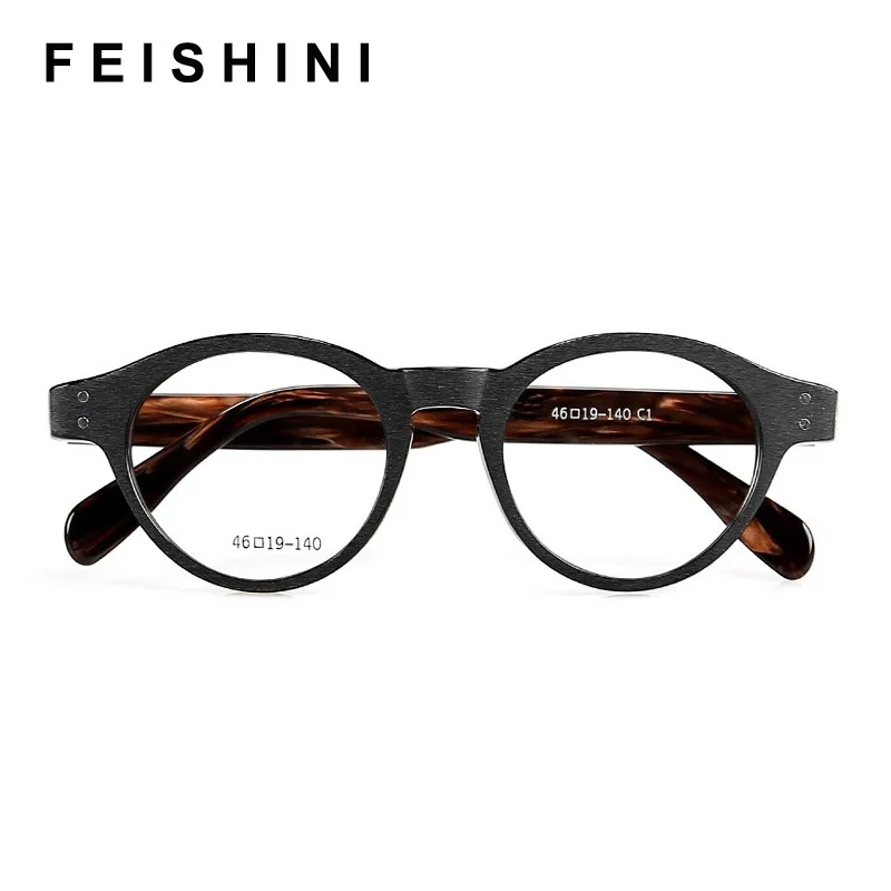 

Feishini Men Computer Glasses Frame Women Vintage Anti Blue Rays Radiation Korea Acetate Glasses Frames Optical Oval Eyewear