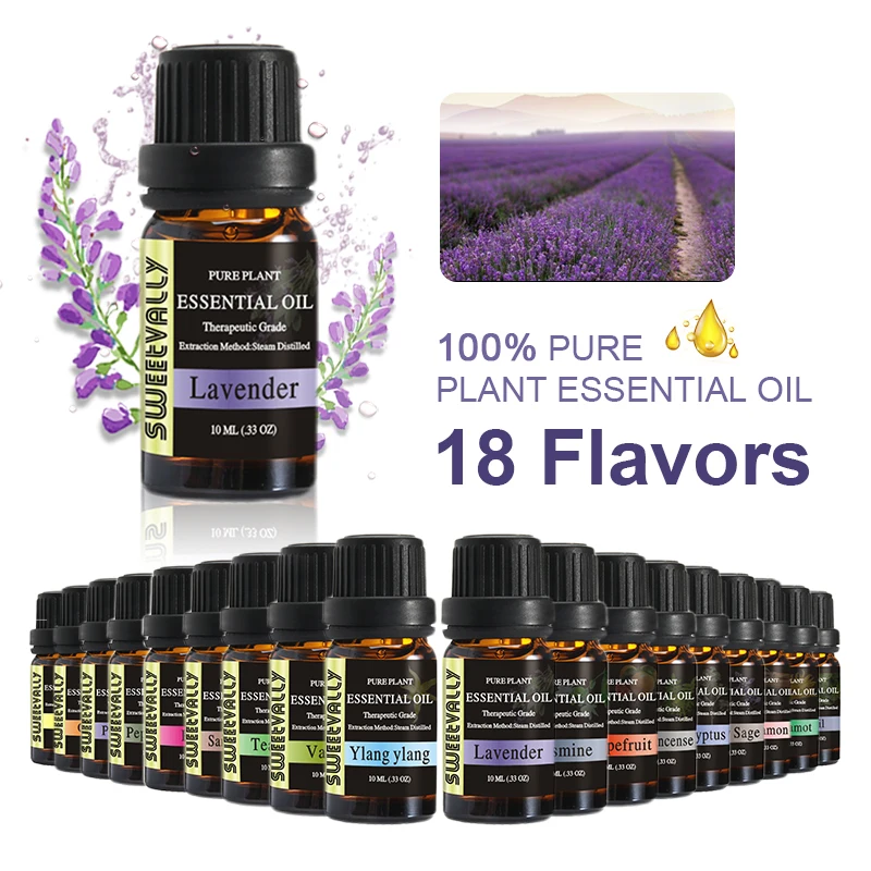 1pc 10ml Flower Fruit Essential Oils For Aromatherapy Diffusers 18 Flavors Oil Relieve Body Help Sleeping | Красота и здоровье