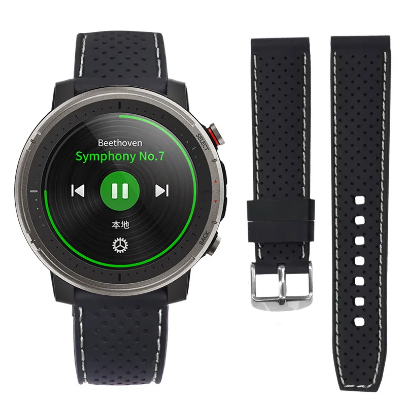 22 мм подходит для Huami amazfit gts ремешок Huawei часы gt силиконовый Сменный ремень Jiaming