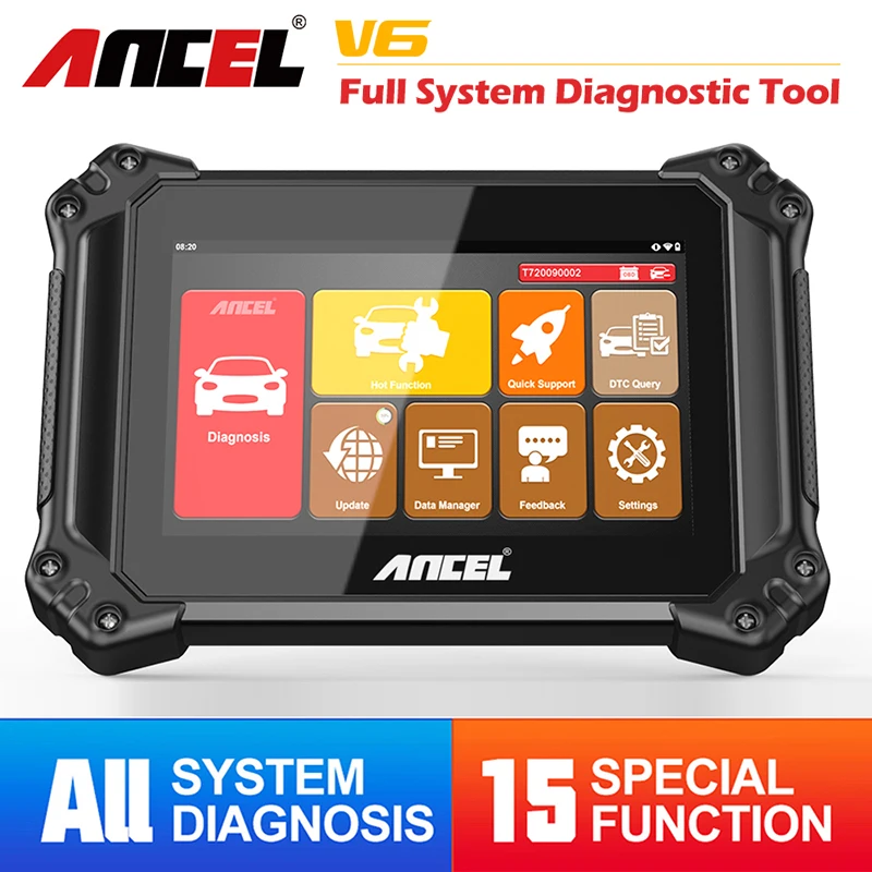 

ANCEL V6 Full System Diagnostic Scanner OBD2 Engine ABS Airbag TPMS SAS DPF Oil IMMO Reset OBD 2 Automotive Scanner Free Update