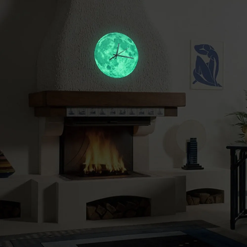 1 шт. классические зеленые лунные часы креативные Светящиеся Настенные