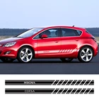 2 шт., наклейки на дверную и боковую юбку автомобиля Opel OPC Astra J H G K Insignia Corsa D B E Mokka Vectra B, автомобильные аксессуары