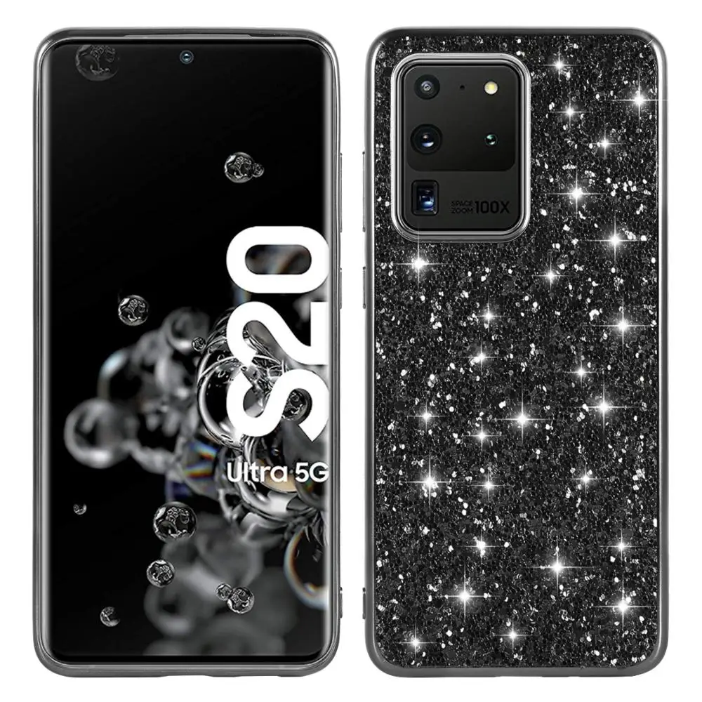 Case For Samsung Galaxy S21 Ultra S20 Plus Bling Glitter Phone A50 A70 A51 A71 A52 A72 Note 20 Girl | Мобильные телефоны и
