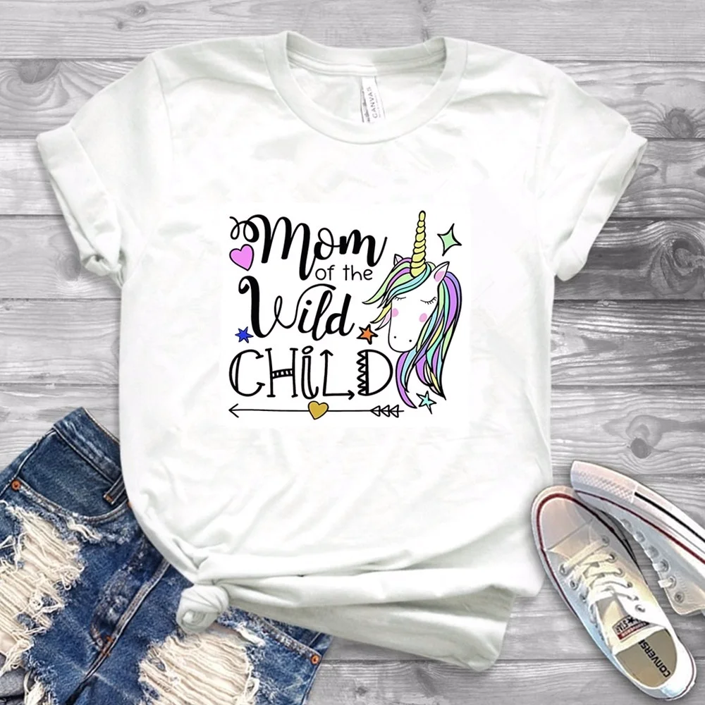 

2020 Mom of the Wild Child T-Shirt Mom of the Birthday Shirts Mom Life Shirt Cute Unicorn Graphic Tee Unicorn Birthday tshirt