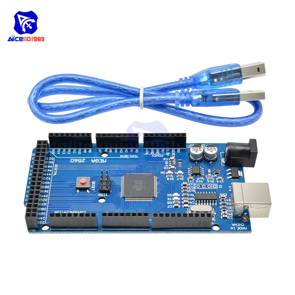 Расширительная плата diymore CH340 MEGA2560 с USB-кабелем типа B для Arduino | Электронные