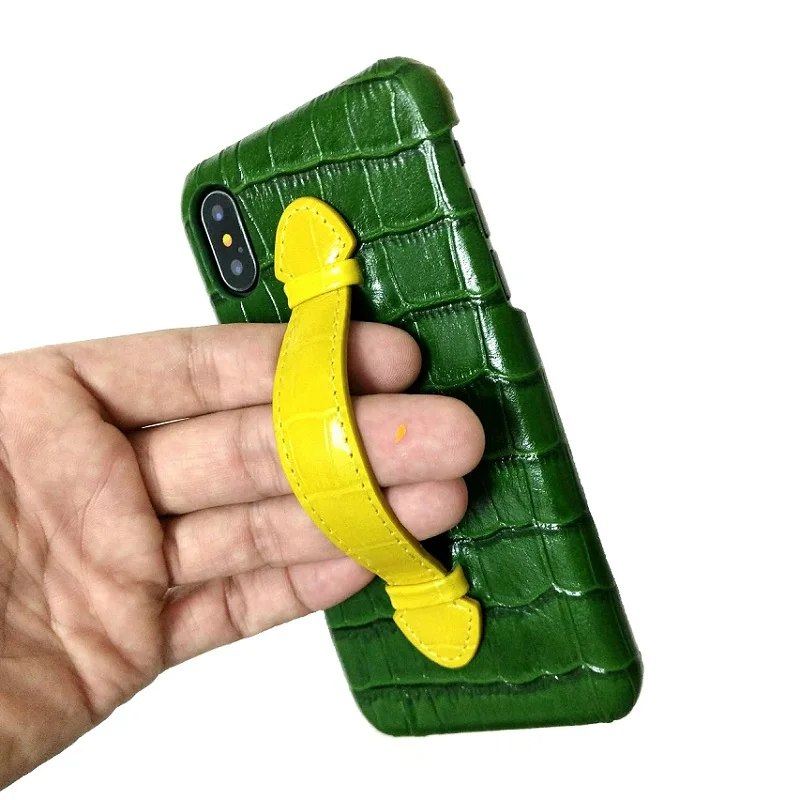 Сапоги из натуральной кожи ручной ремешок держатель чехол для iPhone X XS 10 телефон с