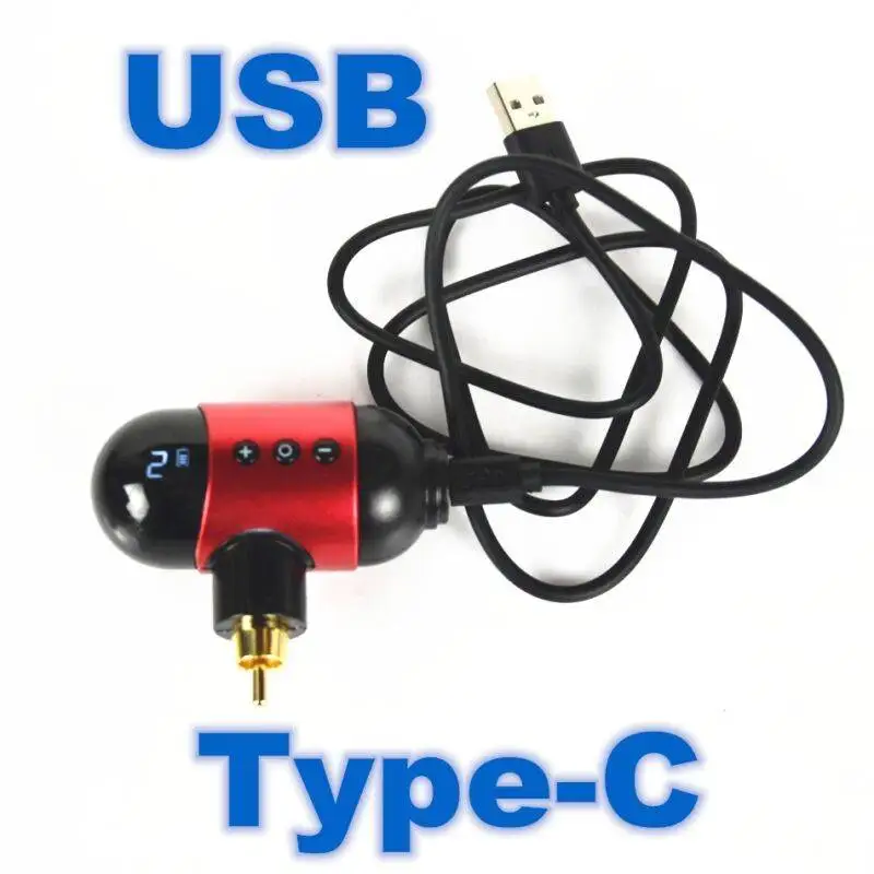 Новый мини беспроводной аккумулятор LCD источник питания татуировки RCA/DC разъем