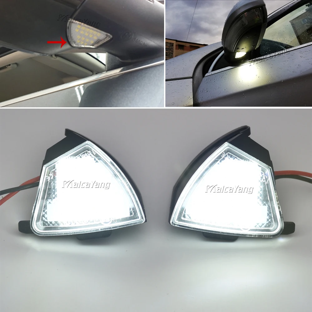 2x lampade a LED senza errori sotto la luce dello specchio Puddle per VW Golf 5 GTI Mk5 Jetta Passat B5 B6 CC R32 Sharan Eos Tourn luce di benvenuto