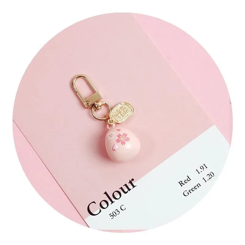 

Keychain bells cherry blossom bells mobile phone chain pendant haikyuu keychain Exclusive for cute girls small gift Girls must
