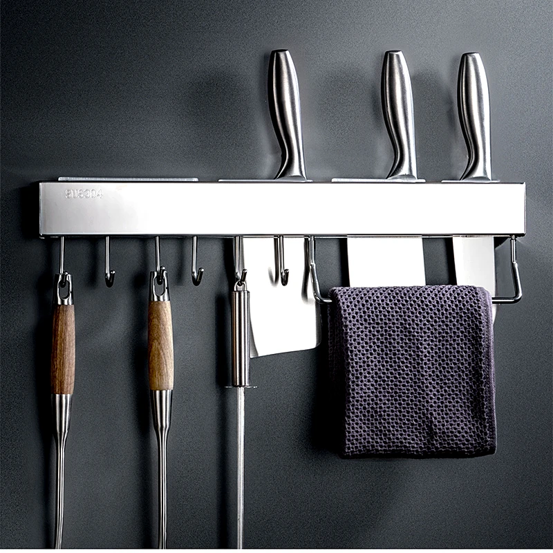 Настенная кухонная стойка из нержавеющей стали 304 полка для хранения органайзер