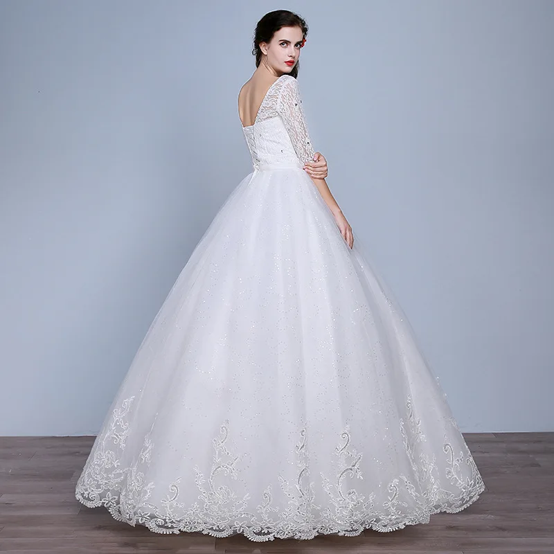 Factory Wholesale Sexy Lace Wedding Dresses Real Photo Plus Size Long Sleeved Bridal Gown Alibaba Online Store O Neck Sleeves | Свадьбы и