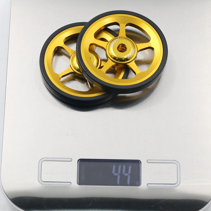 

7075 alloy 1pair Super Lightweight Easywheel for Brompton black/silver/gold- black