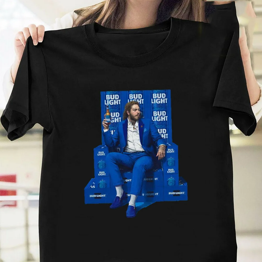 Post Malone Budlight забавная футболка черная размер S 3Xl для молодежи среднего возраста