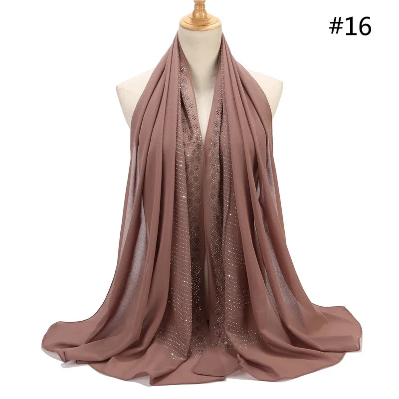 Новинка 2019 г. женские шифоновые шали и палантины однотонного цвета женский