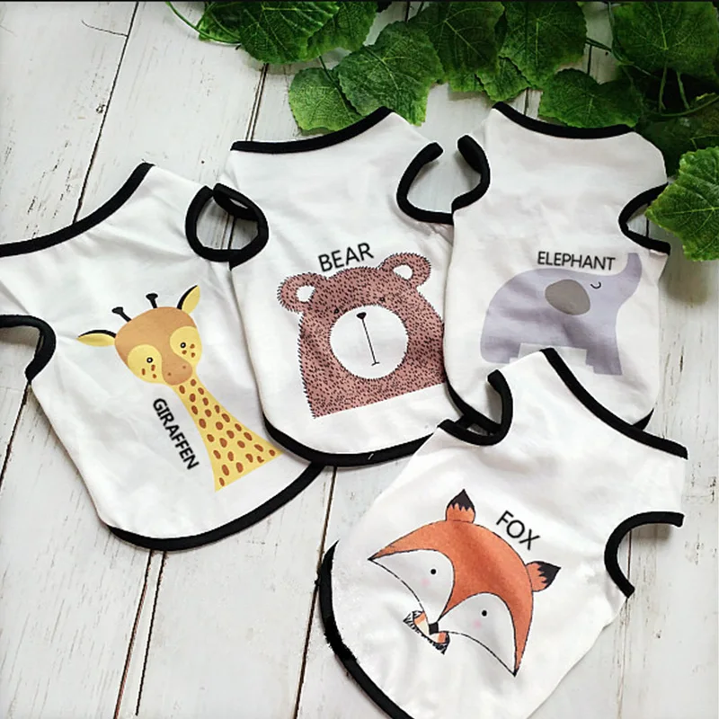 

pet vest Puppy Clothes Pets Dog cartoon Coat Yorkies Chihuahua Hoodies breathable Soft Cat Nordic style Clothes for Small Dogs