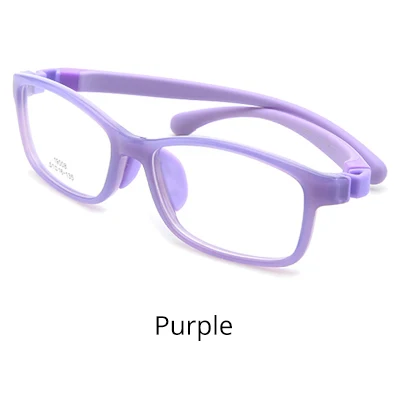 Purple Ralferty, качественная силиконовая оправа для очков, для детей, для девочек и мальчиков, розовые спортивные очки для близорукости, класс, без диоптрий, оправа для очков K19008 - Цвет оправы: Purple