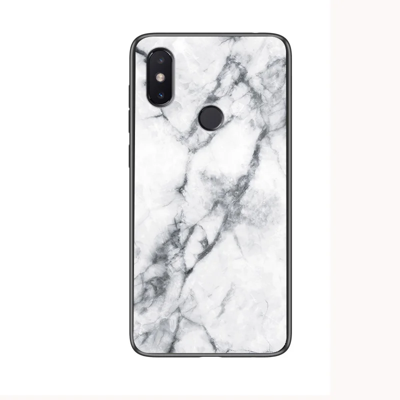 Новинка мраморное закаленное стекло для Xiaomi Mi 8 lite se чехлы оболочка Max 2 3 Mix 2s A1 A2 5X 6X