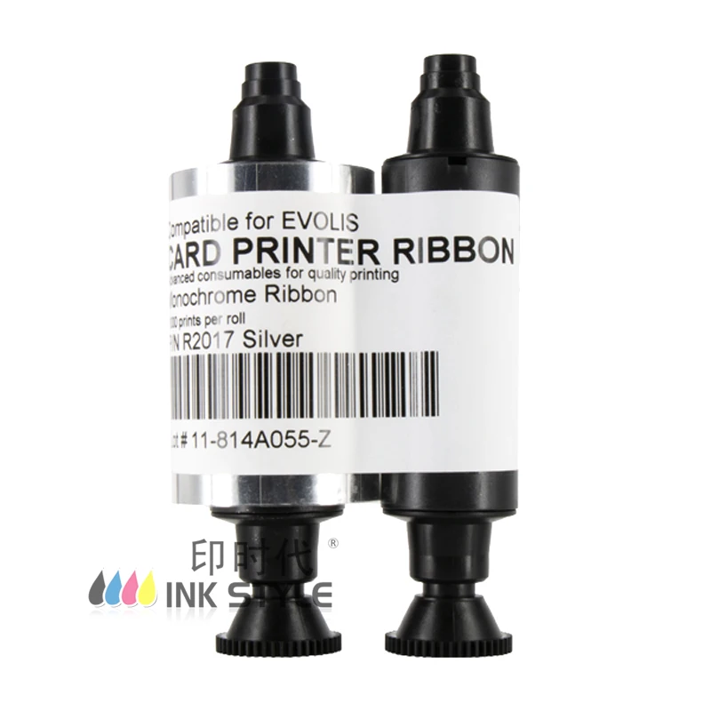 R2017 металлическая Серебряная печатная лента 1000 принты используемые в Evolis Dualys