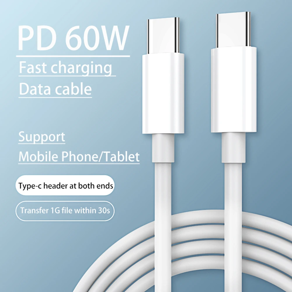 Кабель iLEPO USB C/USB Type C, для Macbook, Samsung S9 Plus, Huawei P30, PD 60 Вт, QC 4,0, 3,0