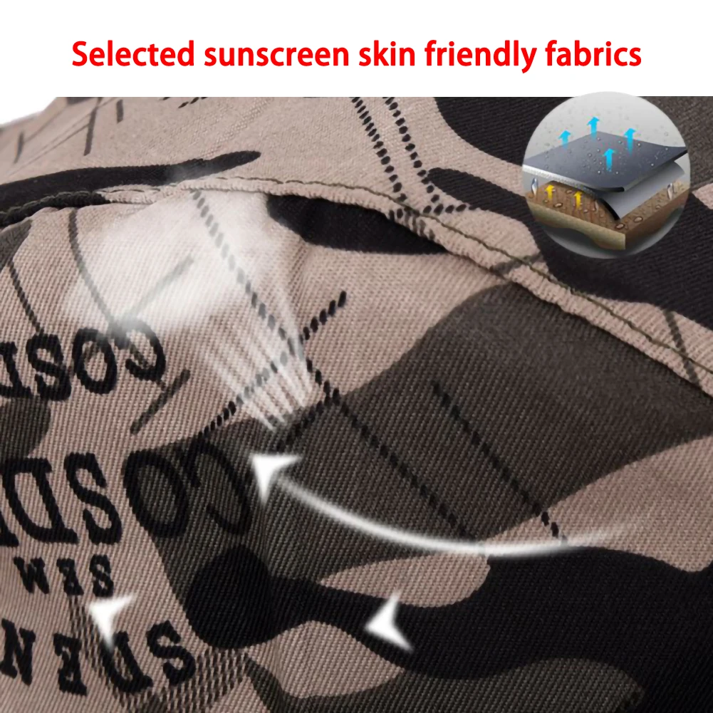 Двухслойная камуфляжная шляпа с защитой от пчел комбинированная Сетчатая Маска