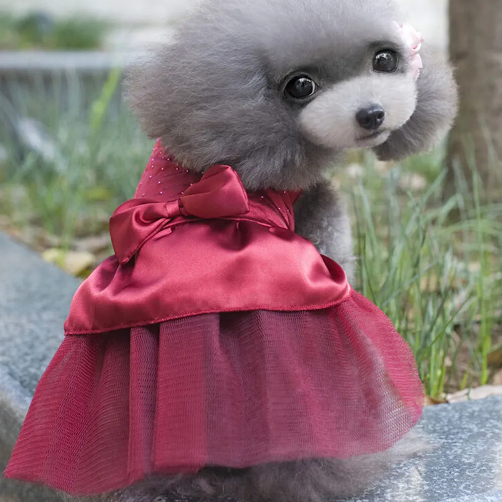 Платье для щенков собак Размеры M L костюм принцессы одежда домашних животных