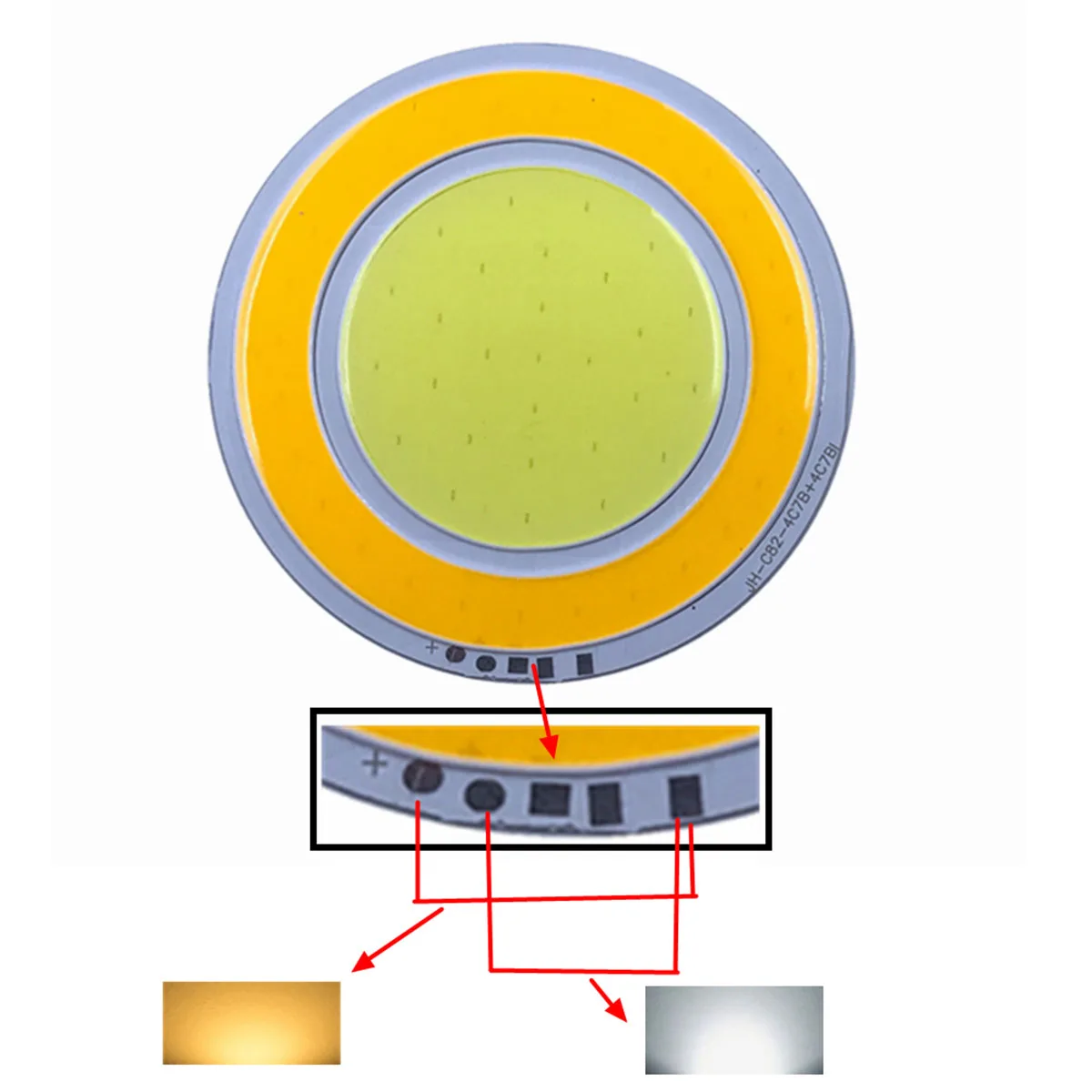 Круглый светодиодный чип с регулируемой яркостью 8 Вт COB 82x82 мм прожектор 2