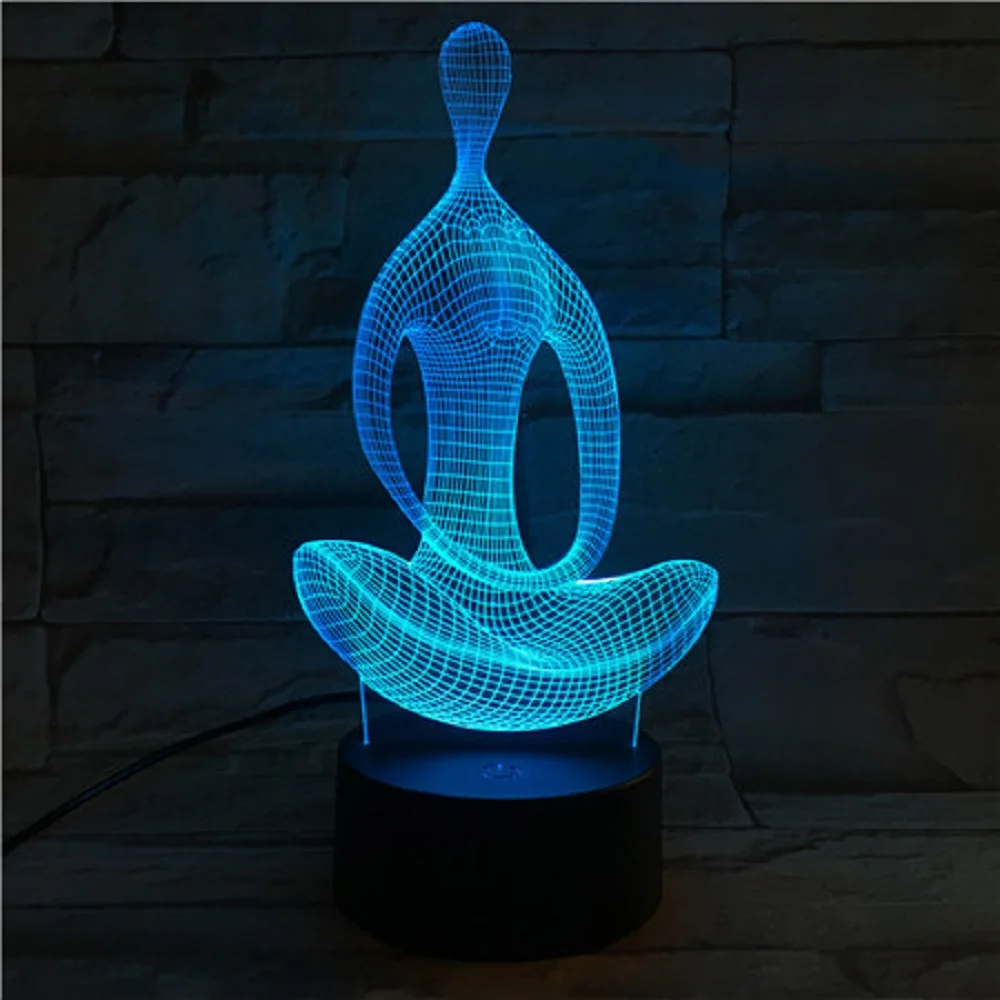 3D LED USB Novetly домашнее декоративное освещение медитация Йога атмосфера спальня