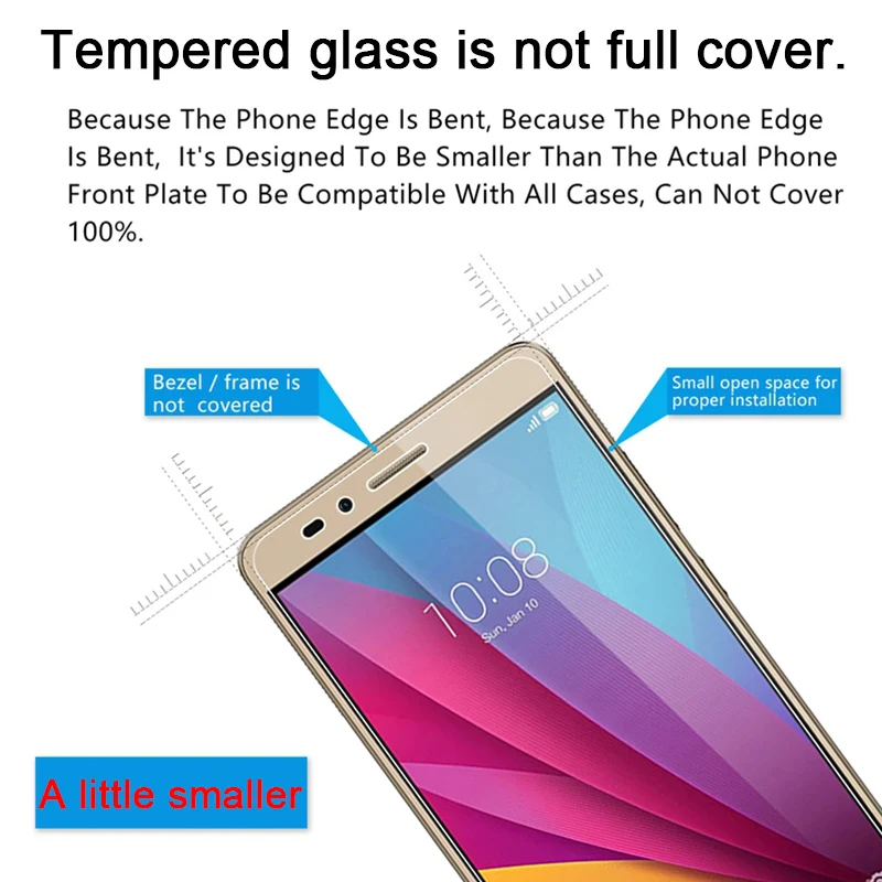 Защитное стекло HD для Huawei Honor 8A 8 Pro Жесткий протектор экрана 7A 6A 5A 5 дюйма пленка