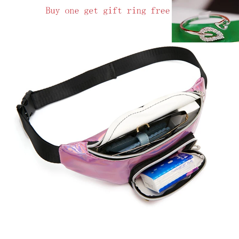 Купите 1 и получите 2 голографические поясные сумки кошелек Женская поясная сумка