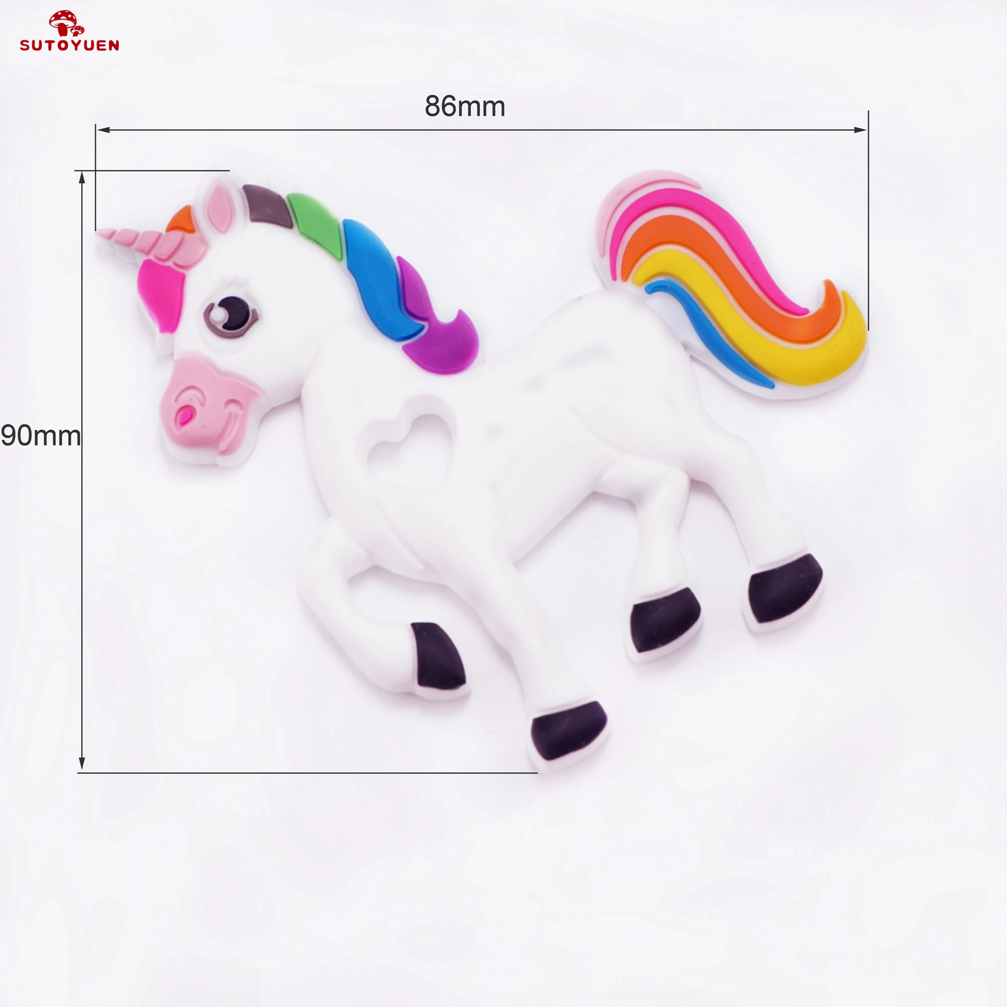 20PCS BPA Free Silicone Beads Unicorn Teether DIY Teething Pendant Necklace Sensory Toy Accessories Food Grade Baby Teethers | Мать и