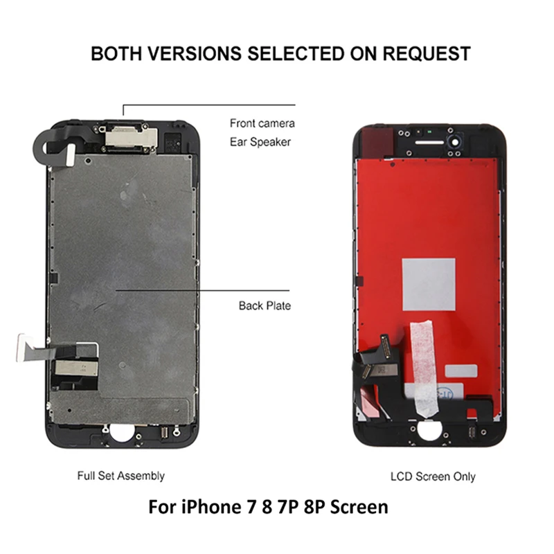 Полный комплект дигитайзера класса AAA сменный 3D сенсорный экран для iPhone 7 ЖК