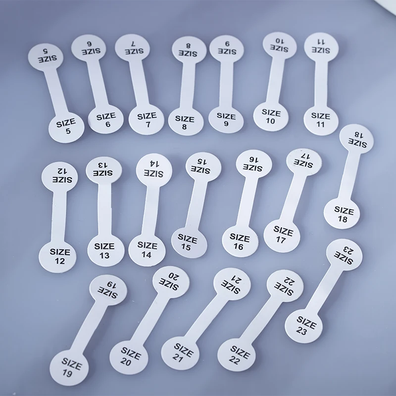 Бумага Стикеры кольцо Размер метка для Дисплей ювелирные изделия Аксессуары