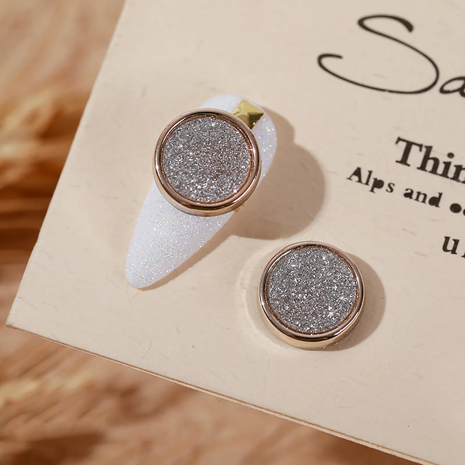 Дизайн ногтей янтарные винтажные пуговицы ракушка Леопард кожа Смешанные