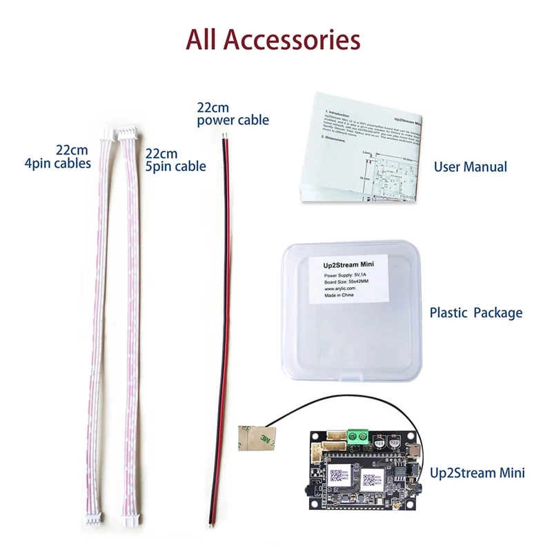 UP2STREAM WIFI Wireless Audio Receiving Module Decoder Support Airplay DLNA Spotify Connect Multi-Room Control | Электроника