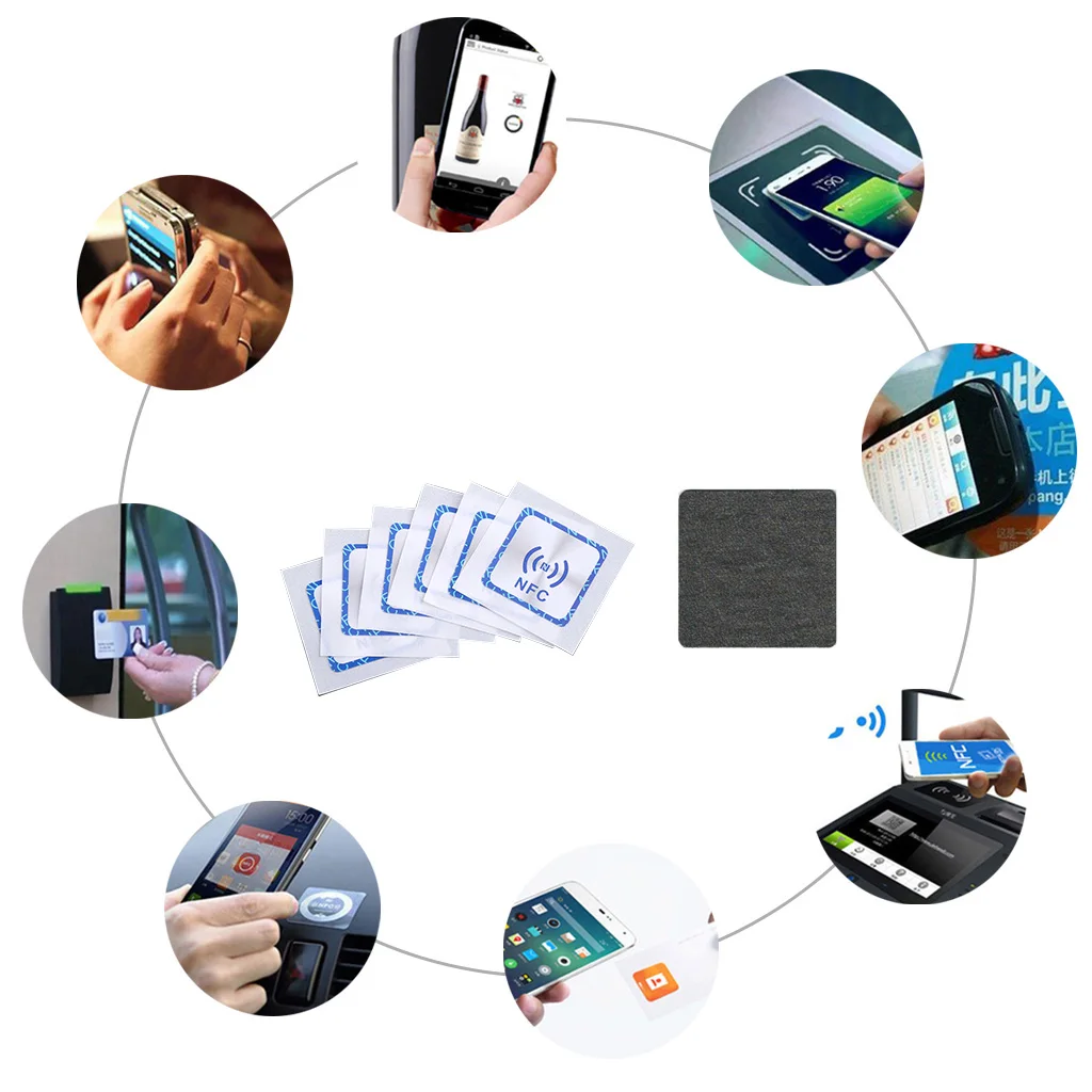6PCS Universal NFC Ntag213 Tags Anti Metal Sticker NTAG 213 Metallic Badges Token Label for Smart Mobile Phones | Безопасность и