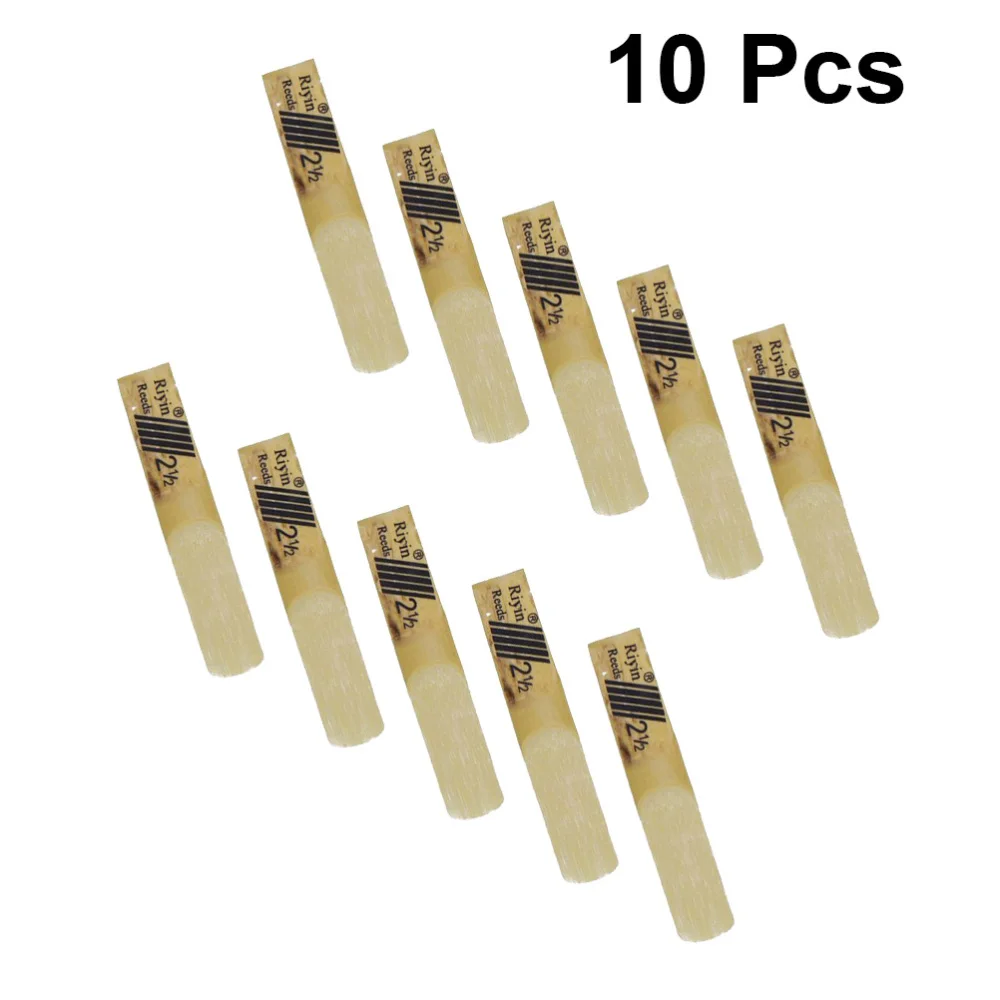 

10pcs Tenor Saxophone Reeds Strength 2.5 Woodwind Instrument Parts Musical Instrument Accessories