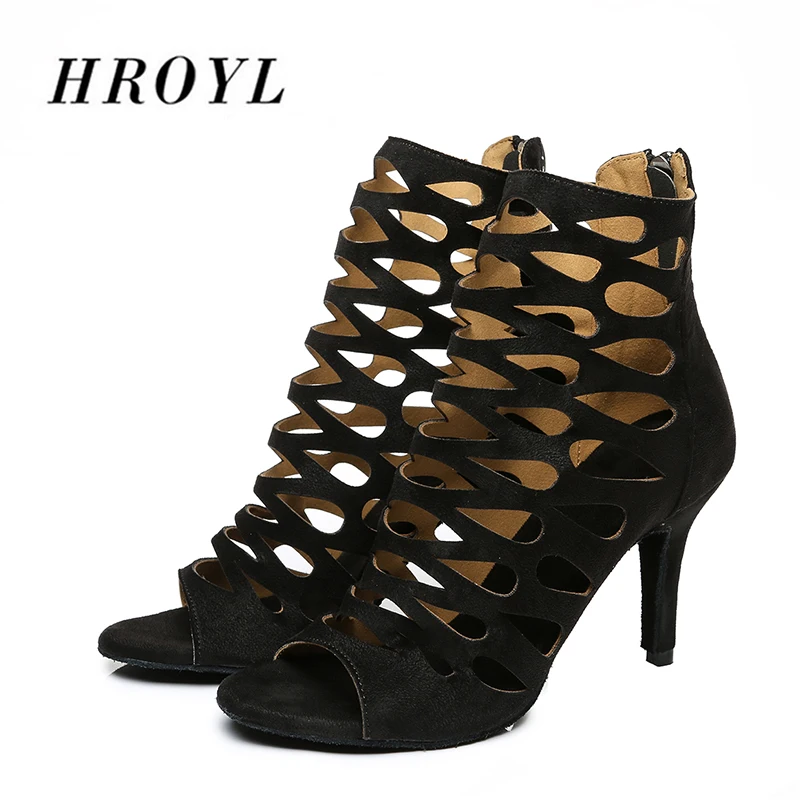 2020 Hollow Out Sexy Women Latin Dance Shoes Ballroom Tango Dancing Shoes Party Practice High heels strip dance shoes soft suede