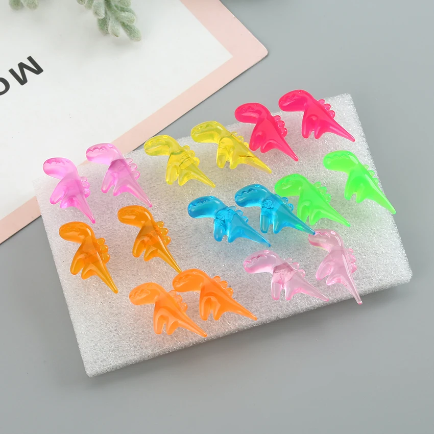 

1pair 25*11mm Colorful Mini Resin Dinosaur Stud Earrings Woman Earrings Fashion Jewelry Gifts for kids