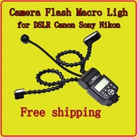 k808 camera flash macro light flexible macro led speedlight with dual flash light universal flash for dslr canon sony nikon