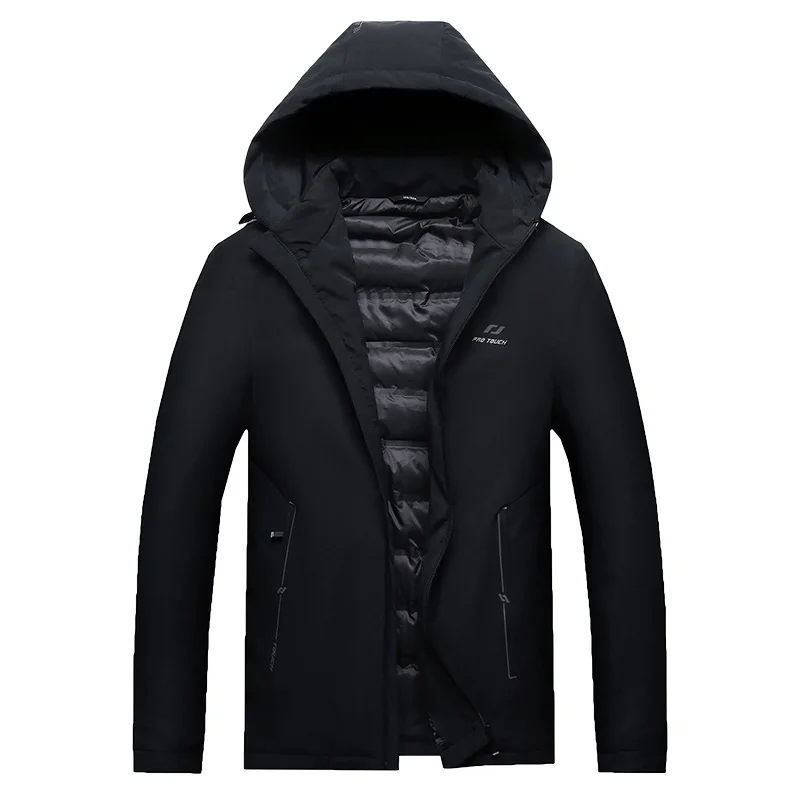 

silk Milk thin section down jacket men's business casual detachable cap fall down men long warm coat in winter