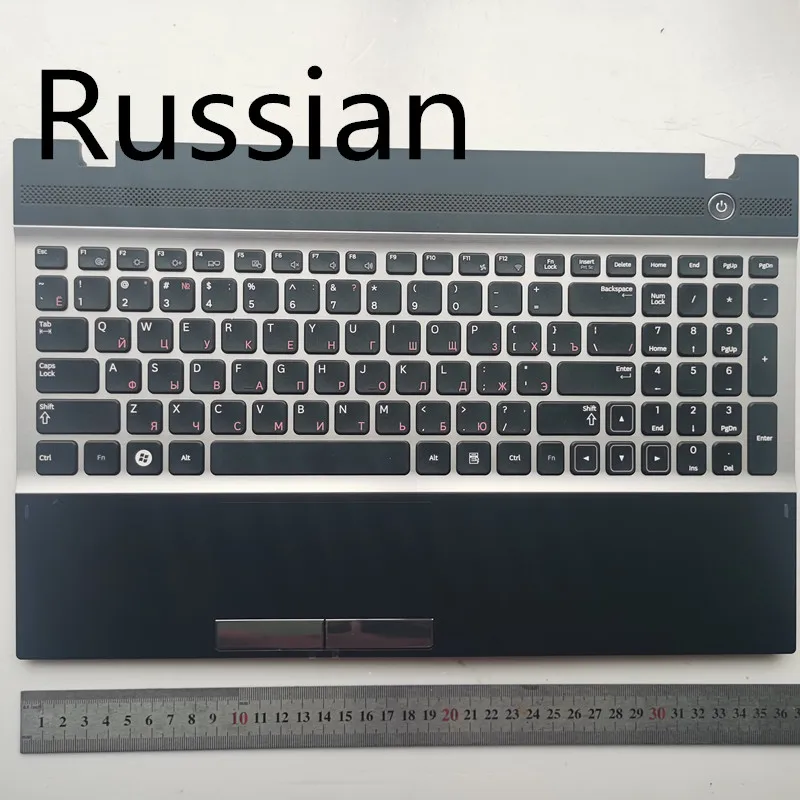 

Russian /US /spain layout New laptop keyboard with touchpad palmrest for samsung NP300V5A NP305V5A 300V5A 15.6"