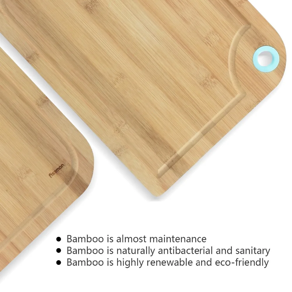 FISSMAN бамбуковая разделочная доска с ручкой экологически чистый разделочный