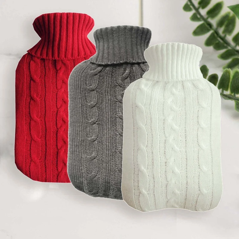 Promotion! Knitting Hot Water Bottle Cover Suitable for 2000 Ml Anti-Scald Lasting War |