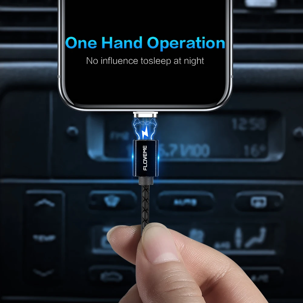 Магнитный кабель Moucit 3A 1 м Micro usb type C для iPhone быстрая зарядка USB магнитное зарядное