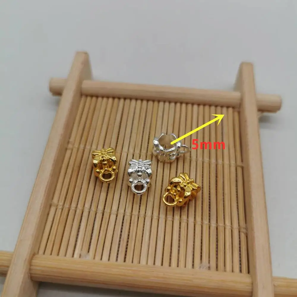 Модные металлические бусины с большими отверстиями 100 шт. 2 цвета подвески в