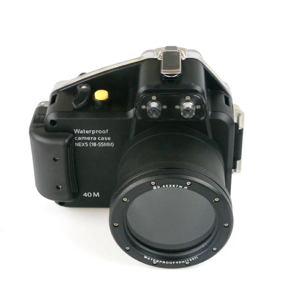 18-55mm Для камеры sony Nex-5 Nex5 16 мм 18-55 мм объектив 40 м/130 футов Дайвинг камера водонепроницаемый корпус сумка водонепроницаемый чехол Крышка Коробка - Цвет: 18-55mm