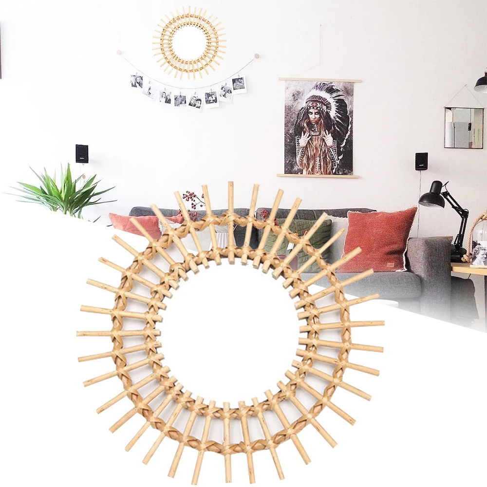 Скандинавская настенное висящее зеркало для макияжа круглое туалетное из