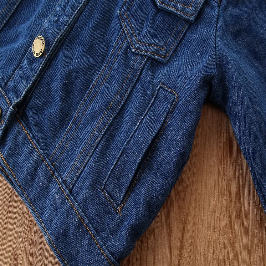 kids denim jacket boys and girls coat children jeans blue color | Детская одежда и обувь