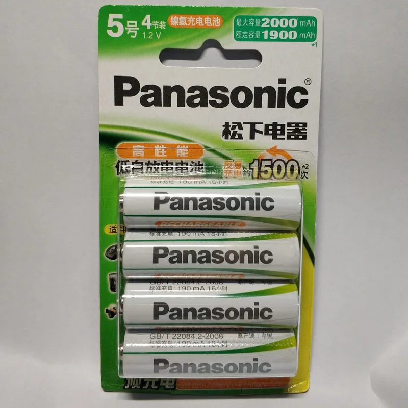 20 шт. 100% Оригинальная Аккумуляторная батарея Panasonic AA 1 2 В 2000 мАч для Eneloop aa NiMH +